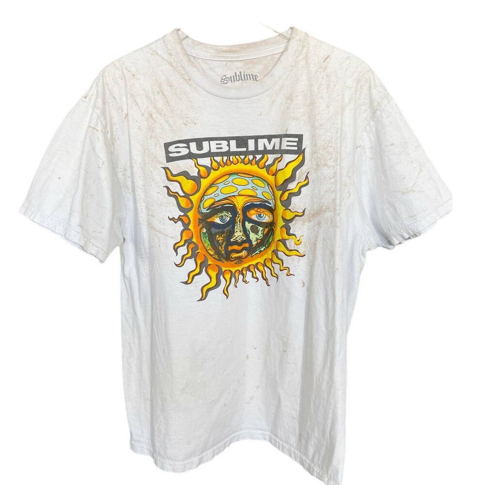 Sublime Graphic T Shirt Tie Dye Band Tee Grunge Streetwear XL